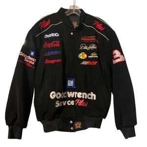 Nascar Black Jacket with Red and White Accents